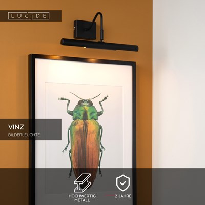 Lucide VINZ - Bilderleuchte - 2xG9 - Schwarz
